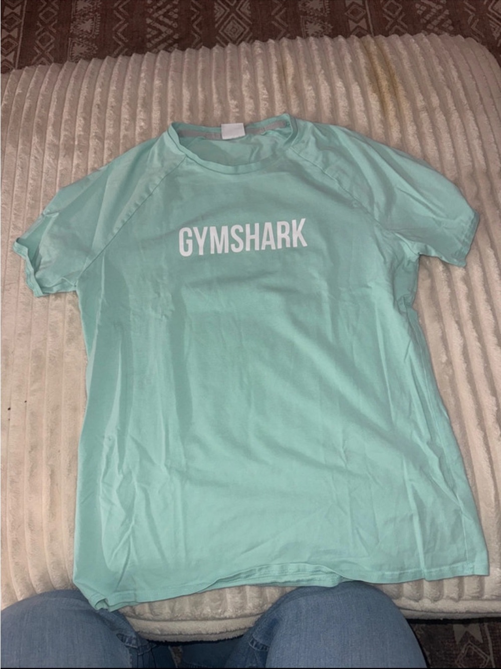 Gymshark Mint Teal Crewneck Logo Tee